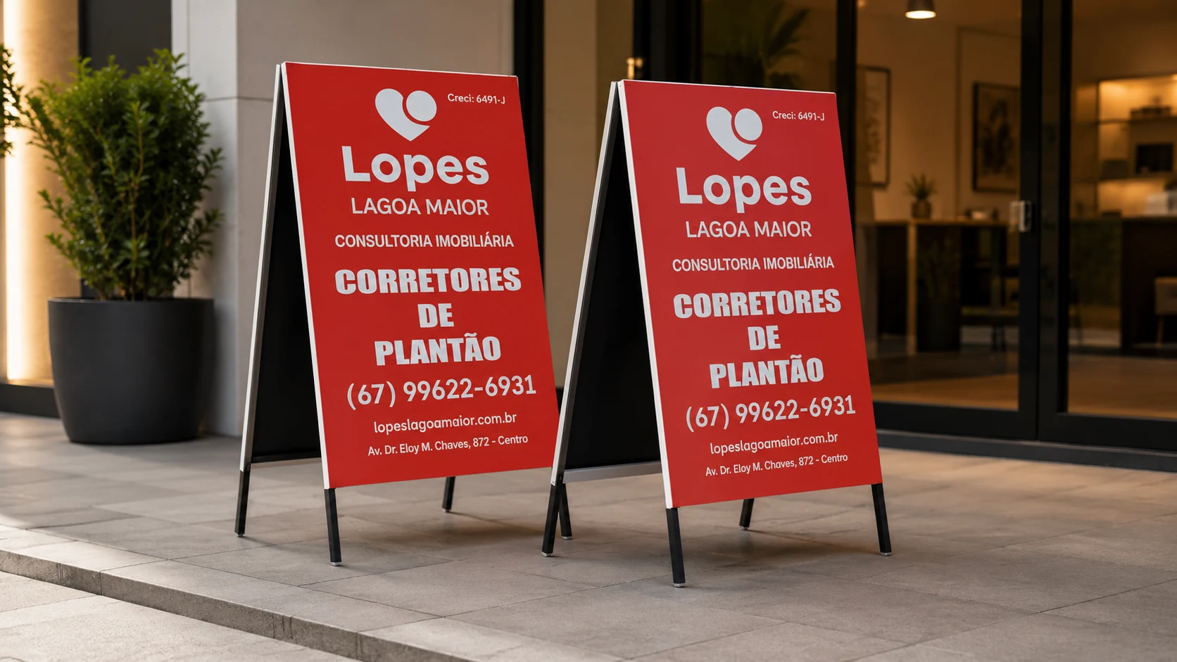 Cavalete Tipo A — comércio